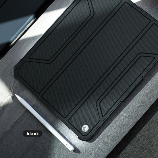 Husa Nillkin Bumper PRO cu Stand pentru iPad Pro 12.9 2020/21/22 și iPad Air 13 2024/25/26, Black Husa Nillkin Bumper PRO cu Stand pentru iPad Pro 12.9 2020/21/22 și iPad Air 13 2024/25/26, Black (Bakr, 57983104383) by www.silkase.ro