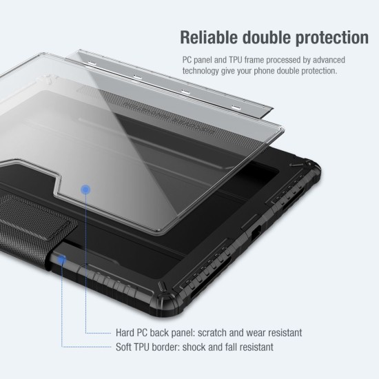 Husa Nillkin Bumper PRO cu Stand pentru iPad Pro 12.9 2020/21/22 și iPad Air 13 2024/25/26, Black Husa Nillkin Bumper PRO cu Stand pentru iPad Pro 12.9 2020/21/22 și iPad Air 13 2024/25/26, Black (Bakr, 57983104383) by www.silkase.ro