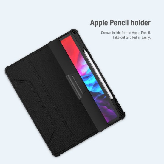 Husa Nillkin Bumper PRO cu Stand pentru iPad Pro 12.9 2020/21/22 și iPad Air 13 2024/25/26, Black Husa Nillkin Bumper PRO cu Stand pentru iPad Pro 12.9 2020/21/22 și iPad Air 13 2024/25/26, Black (Bakr, 57983104383) by www.silkase.ro