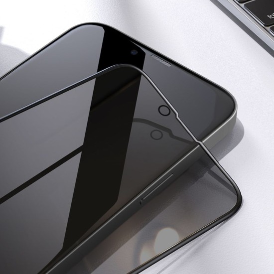 Folie Sticla Nillkin Tempered Glass 0.33mm Guardian 2.5D pentru Apple iPhone 13 Pro Max / 14 Plus, Black (Bakr, 57983118130) by www.silkase.ro