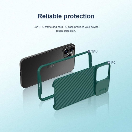Husa Nillkin CamShield PRO pentru iPhone 13 Pro, Neagra Husa Nillkin CamShield PRO pentru iPhone 13 Pro, Neagra (Bakr, 57983105534) by www.silkase.ro