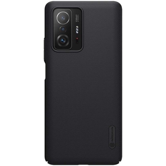 Husa Nillkin Super Frosted pentru Xiaomi 11T / 11T Pro, Neagra (Bakr, 57983106791) by www.silkase.ro