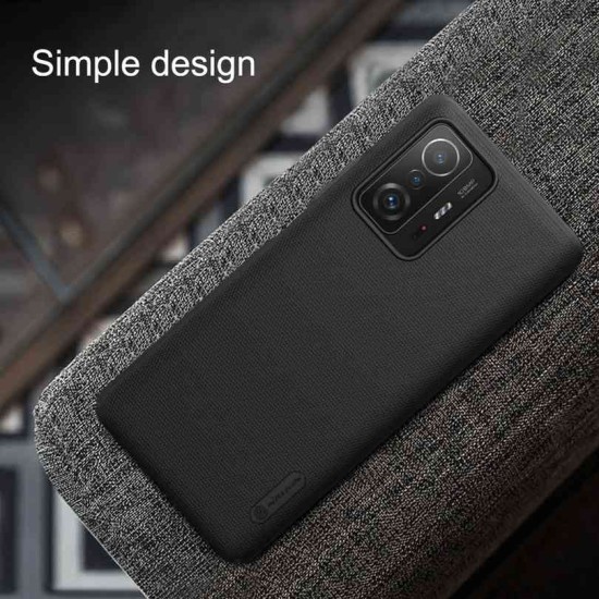 Husa Nillkin Super Frosted pentru Xiaomi 11T / 11T Pro, Neagra (Bakr, 57983106791) by www.silkase.ro