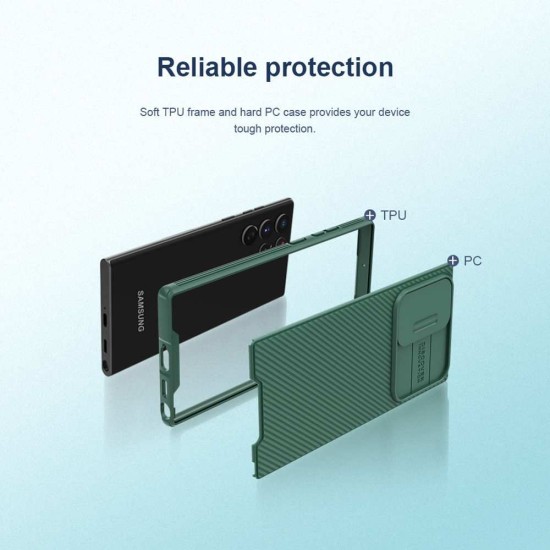 Husa Nillkin CamShield PRO pentru Samsung Galaxy S22 Ultra, Neagra Husa Nillkin CamShield PRO pentru Samsung Galaxy S22 Ultra, Neagra (Bakr, 57983107467) by www.silkase.ro