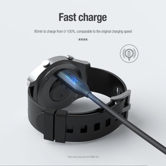 Cablu USB Nillkin de Date și Încărcare pentru Ceas Garmin, Negru (Bakr, 57983109977) by www.silkase.ro