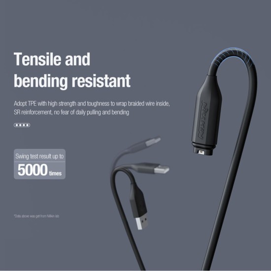 Cablu USB Nillkin de Date și Încărcare pentru Ceas Garmin, Negru (Bakr, 57983109977) by www.silkase.ro