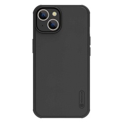 Husa Nillkin Super Frosted PRO pentru Apple iPhone 13 / 14, Neagra (Fără Decupaj Logo)
