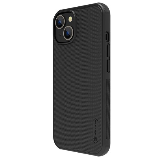 Husa Nillkin Super Frosted PRO Magnetică (MagSafe) pentru Apple iPhone 13 / 14, Neagra (Bakr, 57983110519) by www.silkase.ro