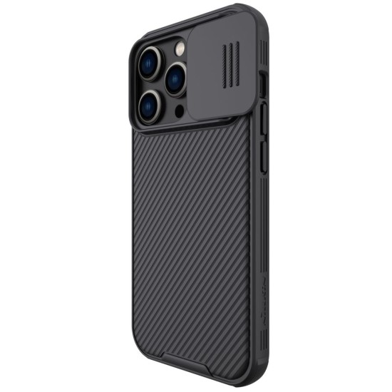 Husa Nillkin CamShield PRO pentru Apple iPhone 14 Pro Max, Black (Bakr, 57983110494) by www.silkase.ro