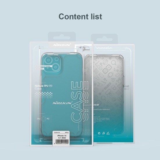 Husa Nillkin Nature TPU PRO pentru Apple iPhone 13 / 14, Transparentă (Bakr, 57983110454) by www.silkase.ro