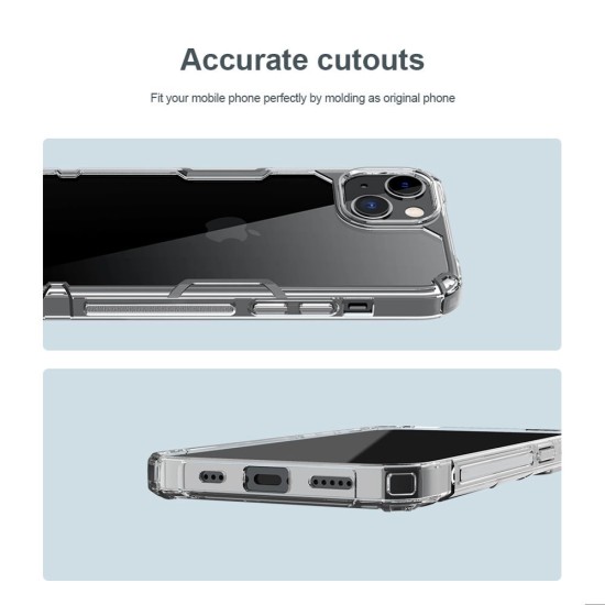 Husa Nillkin Nature TPU PRO pentru Apple iPhone 13 / 14, Transparentă (Bakr, 57983110454) by www.silkase.ro