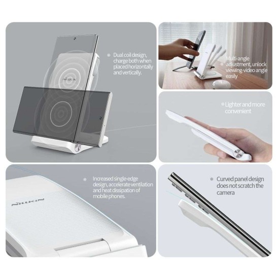 Încărcător Wireless Nillkin PowerTrio 3în1 pentru Ceasuri Huawei, Alb Încărcător Wireless Nillkin PowerTrio 3în1 pentru Ceasuri Huawei, Alb (Bakr, 57983110660) by www.silkase.ro