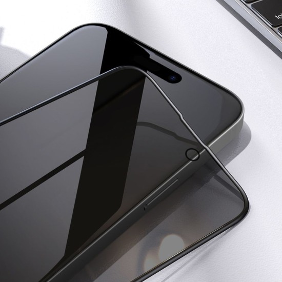 Folie de Sticla Nillkin Guardian 2.5D pentru Apple iPhone 14 Pro, 0.33mm, Black (Bakr, 57983118131) by www.silkase.ro