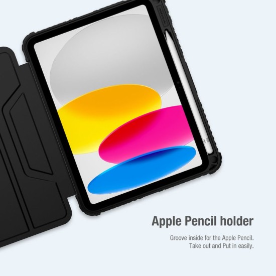 Husa Nillkin Bumper PRO Stand pentru iPad 10.9 (2022) / 11 (2025), Neagra Husa Nillkin Bumper PRO Stand pentru iPad 10.9 (2022) / 11 (2025), Neagra (Bakr, 57983112715) by www.silkase.ro