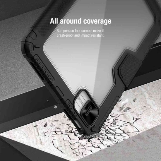 Husa Nillkin Bumper PRO Stand pentru iPad 10.9 (2022) / 11 (2025), Albastru (Sapphire) Husa Nillkin Bumper PRO Stand pentru iPad 10.9 (2022) / 11 (2025), Albastru (Sapphire) (Bakr, 57983126048) by www.silkase.ro