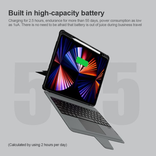 Husă cu Tastatură Nillkin Bumper Combo pentru iPad Pro 12.9 (2020/2021/2022) și Air 13 (2024/2025), Black Husă cu Tastatură Nillkin Bumper Combo pentru iPad Pro 12.9 (2020/2021/2022) și Air 13 (2024/2025), Black (Bakr, 57983112714) by www.silkase.ro