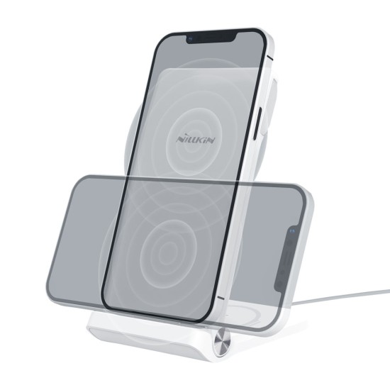 Încărcător Wireless Nillkin PowerTrio 3în1 pentru Apple Watch (Certificat MFI), Alb (Bakr, 57983112093) by www.silkase.ro