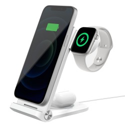 Încărcător Wireless Nillkin PowerTrio 3în1 (MagSafe) pentru Apple Watch (Certificat MFI), Alb