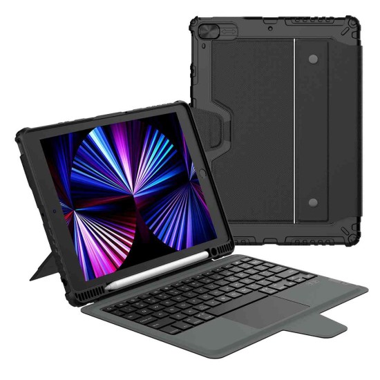 Husă cu Tastatură Nillkin Bumper Combo pentru iPad 10.2 2019/2020/2021, Black Husă cu Tastatură Nillkin Bumper Combo pentru iPad 10.2 2019/2020/2021, Black (Bakr, 57983112643) by www.silkase.ro