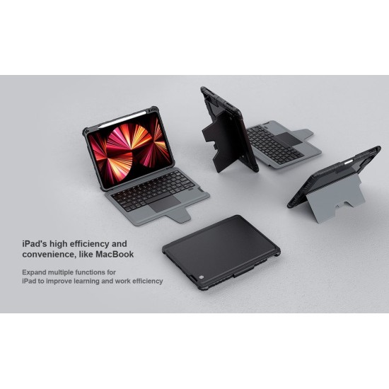 Husa Tastatura Nillkin Bumper Combo pentru iPad Air 4/5 10.9, Air 11 2024/2025 si Pro 11 2020/2021/2022, Black Husa Tastatura Nillkin Bumper Combo pentru iPad Air 4/5 10.9, Air 11 2024/2025 si Pro 11 2020/2021/2022, Black (Bakr, 57983112713) by www.silkase.ro
