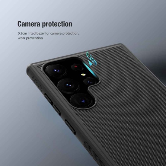 Husa Nillkin Super Frosted PRO pentru Samsung Galaxy S23 Ultra, Neagra (Bakr, 57983112686) by www.silkase.ro