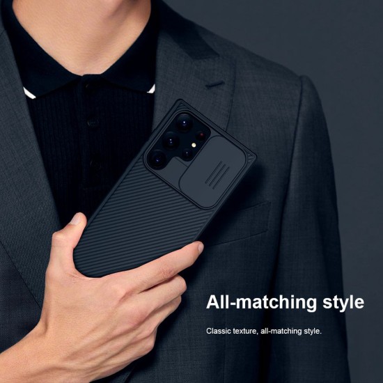 Husa Premium Nillkin CamShield PRO pentru Samsung Galaxy S23 Ultra, Black (Bakr, 57983112677) by www.silkase.ro