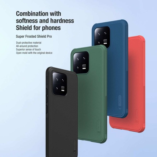 Husa Nillkin Super Frosted PRO pentru Xiaomi 13, Neagra (Bakr, 57983113498) by www.silkase.ro