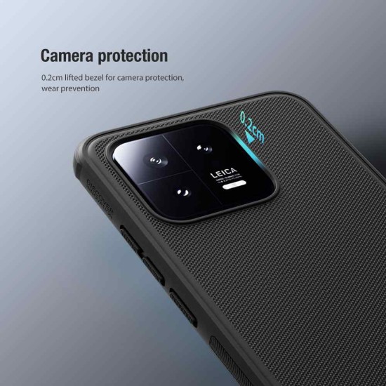 Husa Nillkin Super Frosted PRO pentru Xiaomi 13, Neagra (Bakr, 57983113498) by www.silkase.ro