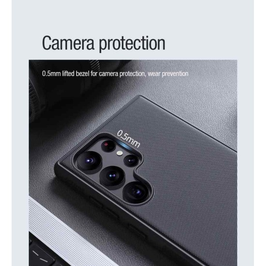 Husa Nillkin Super Frosted PRO Magnetică (MagSafe) pentru Samsung Galaxy S24 Ultra, Neagra (Bakr, 57983113366) by www.silkase.ro