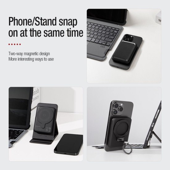 Nillkin NKT21 PowerStone Magnetic Powerbank 5000mAh 15W Black Nillkin NKT21 PowerStone Magnetic Powerbank 5000mAh 15W Black (Baterii Externe (Powerbanks), 57983114135) by www.silkase.ro