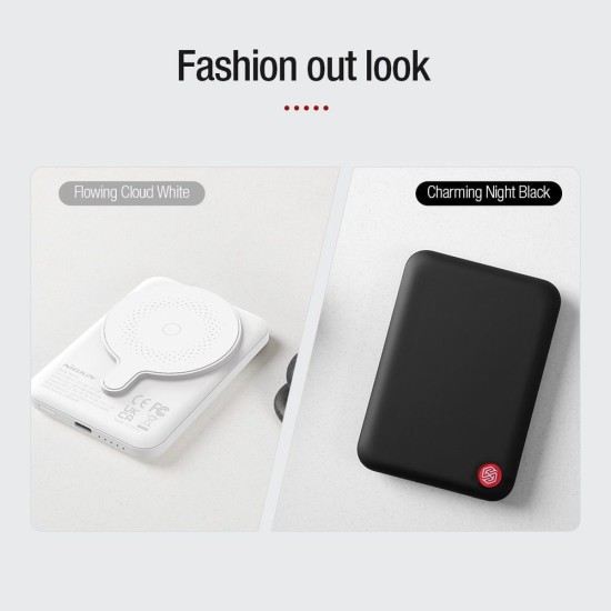 Nillkin NKT21 PowerStone Magnetic Powerbank 5000mAh 15W Black Nillkin NKT21 PowerStone Magnetic Powerbank 5000mAh 15W Black (Baterii Externe (Powerbanks), 57983114135) by www.silkase.ro