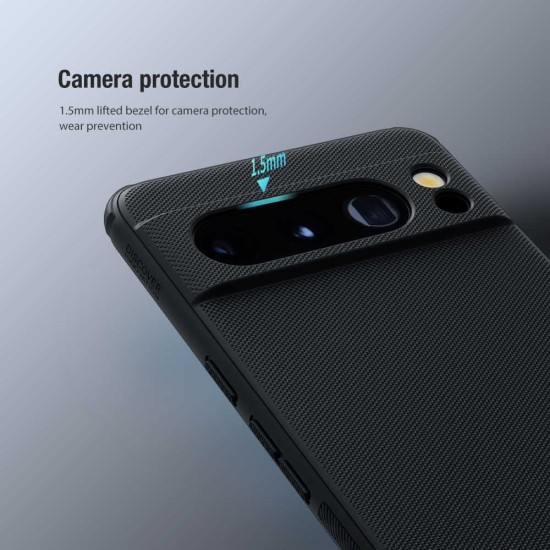 Husa Nillkin Super Frosted PRO pentru Google Pixel 8 Pro, Neagra (Bakr, 57983118243) by www.silkase.ro