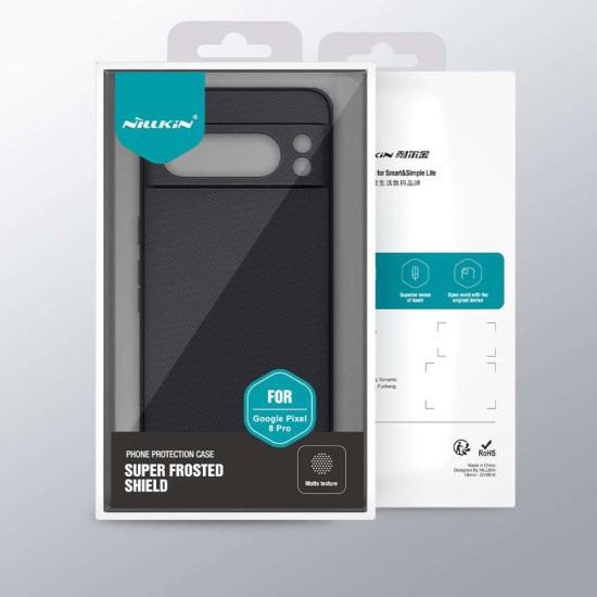 Husa Nillkin Super Frosted PRO pentru Google Pixel 8 Pro, Neagra (Bakr, 57983118243) by www.silkase.ro