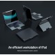 Husa cu Tastatură Nillkin Bumper Combo (Iluminată) pentru iPad Pro 12.9 / Air 13 (2024), Neagra (Bakr, 57983116142) by www.silkase.ro