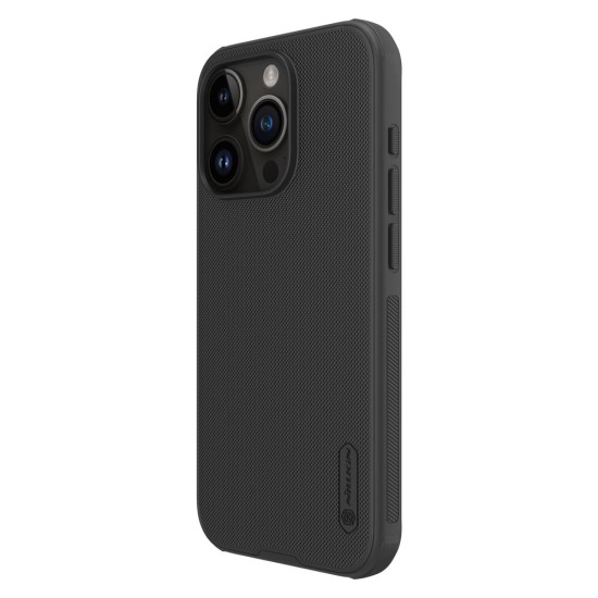 Husă Nillkin Super Frosted PRO Magnetic pentru Apple iPhone 15 Pro, Black (Bakr, 57983117012) by www.silkase.ro