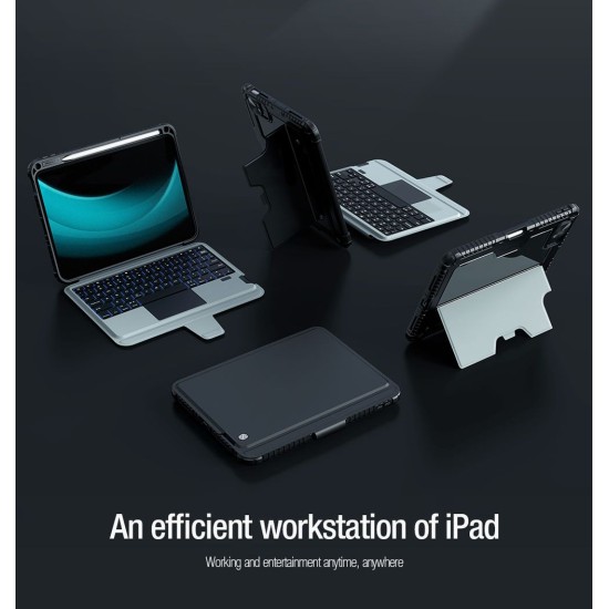 Husă Nillkin Bumper Combo cu Tastatură Iluminată pentru iPad 10.9 2022 / 11 2025, Black Husă Nillkin Bumper Combo cu Tastatură Iluminată pentru iPad 10.9 2022 / 11 2025, Black (Bakr, 57983118070) by www.silkase.ro