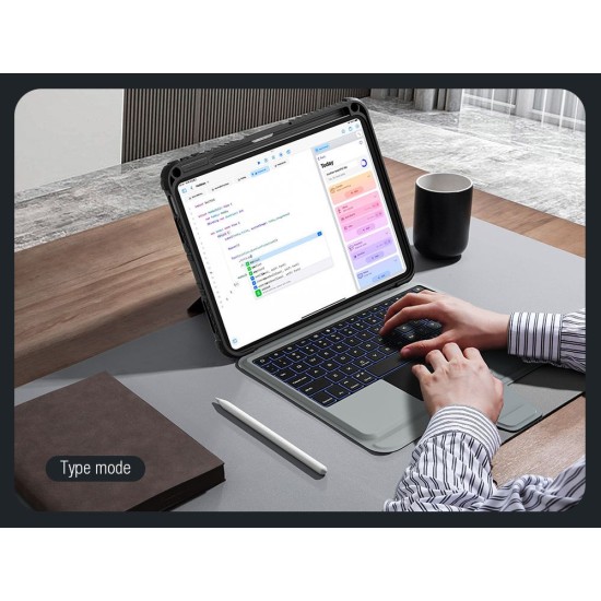 Husă Nillkin Bumper Combo cu Tastatură Iluminată pentru iPad 10.9 2022 / 11 2025, Black Husă Nillkin Bumper Combo cu Tastatură Iluminată pentru iPad 10.9 2022 / 11 2025, Black (Bakr, 57983118070) by www.silkase.ro