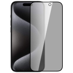 Folie de Sticlă Privacy Nillkin Guardian (0.33mm, 2.5D) pentru Apple iPhone 15 Pro, Neagra