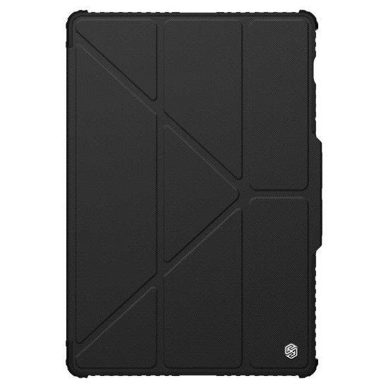 Husa Nillkin Bumper PRO Stand Multi-Angle pentru Samsung Galaxy Tab S9 Ultra / S10 Ultra, Neagra (Bakr, 57983118073) by www.silkase.ro