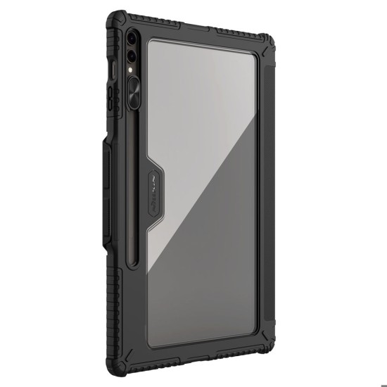 Husa Nillkin Bumper PRO Stand Multi-Angle pentru Samsung Galaxy Tab S9 Ultra / S10 Ultra, Neagra (Bakr, 57983118073) by www.silkase.ro