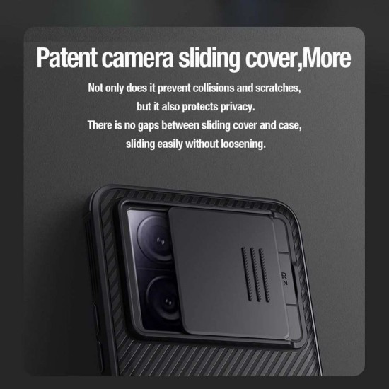 Husa Nillkin CamShield PRO pentru Xiaomi 13T / 13T Pro, Neagra Husa Nillkin CamShield PRO pentru Xiaomi 13T / 13T Pro, Neagra (Bakr, 57983118155) by www.silkase.ro