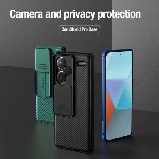 Husa Nillkin CamShield PRO pentru Xiaomi Redmi Note 13 Pro+ 5G, Neagra (Bakr, 57983119748) by www.silkase.ro