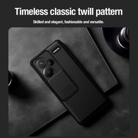 Husa Nillkin CamShield PRO pentru Xiaomi Redmi Note 13 Pro+ 5G, Neagra (Bakr, 57983119748) by www.silkase.ro
