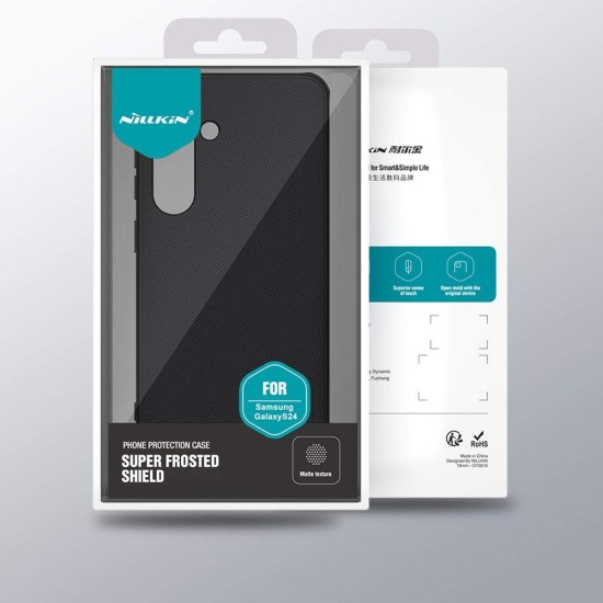 Husa Nillkin Super Frosted PRO pentru Samsung Galaxy S24 Ultra, Neagra (Bakr, 57983118481) by www.silkase.ro