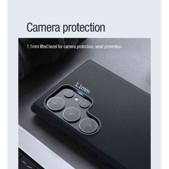 Husa Nillkin Super Frosted PRO Magnetică (MagSafe) pentru Samsung Galaxy S25 Ultra, Neagra (Bakr, 57983118489) by www.silkase.ro
