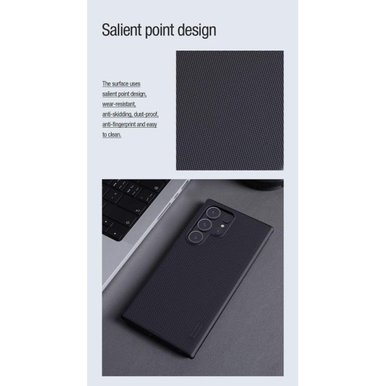 Husa Nillkin Super Frosted PRO Magnetică (MagSafe) pentru Samsung Galaxy S25 Ultra, Neagra (Bakr, 57983118489) by www.silkase.ro