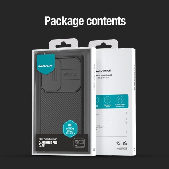 Husa Nillkin CamShield PRO Magnetică (MagSafe) pentru Samsung Galaxy S24 Ultra, Neagra (Bakr, 57983118650) by www.silkase.ro