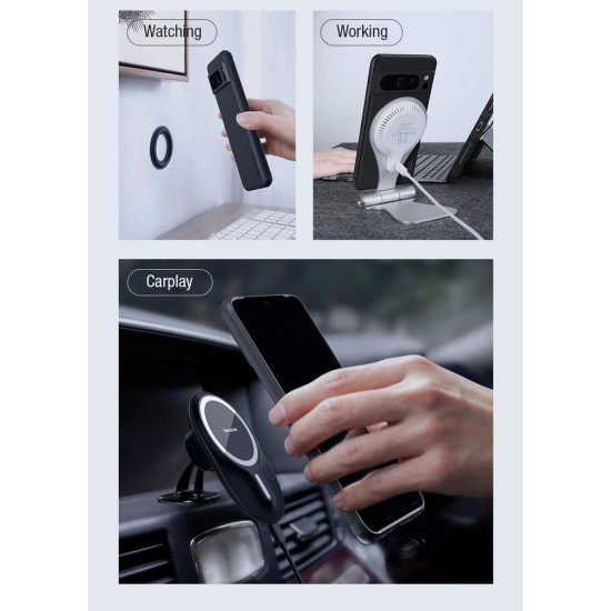 Husa Nillkin Super Frosted PRO Magnetică (MagSafe) pentru Google Pixel 8 Pro, Neagra (Bakr, 57983118668) by www.silkase.ro