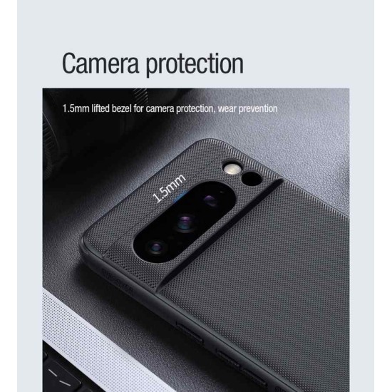 Husa Nillkin Super Frosted PRO Magnetică (MagSafe) pentru Google Pixel 8 Pro, Neagra (Bakr, 57983118668) by www.silkase.ro