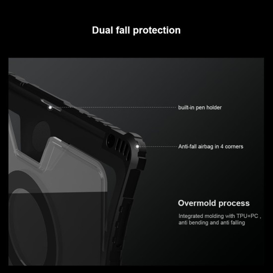 Husa cu Tastatură Nillkin Bumper Link (Iluminată) pentru iPad Air 4/5 / Pro 11 (2020-2022), Neagra Husa cu Tastatură Nillkin Bumper Link (Iluminată) pentru iPad Air 4/5 / Pro 11 (2020-2022), Neagra (Bakr, 57983121331) by www.silkase.ro